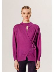 Rodier Wełniany sweter w kolorze fioletowym rozmiar: M. Różowe swetry klasyczne damskie Rodier, m, z wełny, bez kołnierzyka. Za 339.99 zł.