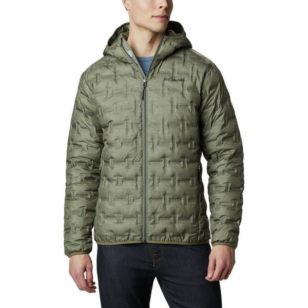 Kurtka Turystyczna Puchowa Męska Columbia Delta Ridge Down Hooded Jacket. Zielone kurtki męskie Columbia, m, bez wzorów, z puchu, sportowe, bez kaptura. Za 770.99 zł.