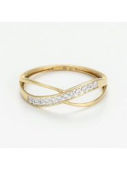 DIAMANTA Złoty pierścionek z diamentami rozmiar: 60. Żółte pierścionki damskie DIAMANTA, z diamentem, złote. Za 828.71 zł.