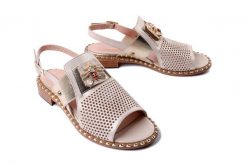 BOCCATO 122.1314 AJ-137 T KREP beżowy, sandały damskie. Brązowe sandały damskie Boccato, bez wzorów, bez obcasa. Za 354.90 zł.