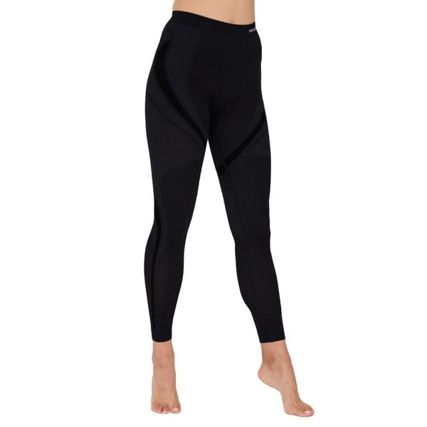 Spodnie damskie Brubeck FITNESS. Czarne bielizna termoaktywna damska Brubeck, z elastanu, na fitness i siłownię. W wyprzedaży za 50.99 zł.