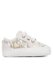 MICHAEL Michael Kors Sneakersy Baby Brittania Hearts MK04984256 Biały. Białe buty sportowe dziewczęce MICHAEL Michael Kors, bez wzorów, ze skóry, bez zapięcia. Za 309.99 zł.