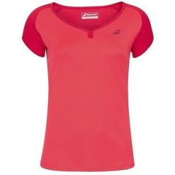 Koszulka tenisowa damska z krótkim rekawem Babolat Cap Sleeve Top. Czerwone t-shirty damskie BABOLAT, xs, bez wzorów, z poliesteru, bez kołnierzyka. Za 119.00 zł.