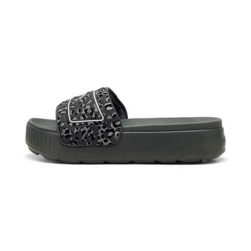 Klapki damskie Puma Karmen Slide. Klapki damskie Puma, bez wzorów, z materiału, bez obcasa. Za 153.99 zł.