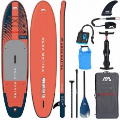 Deska SUP allround ADULT AQUA MARINA ATLAS 12'0" 2023 pompka elektryczna torba. Brązowe torebki klasyczne damskie Aqua Marina, bez wzorów, bez dodatków. W wyprzedaży za 2,099.00 zł.