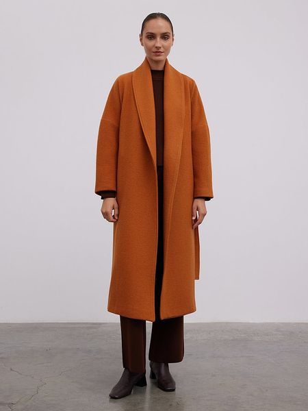 BGN Płaszcz przejściowy w kolorze jasnobrązowym rozmiar: 36. Brązowe płaszcze damskie BGN, bez wzorów, z wełny. Za 391.59 zł.