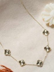 Lodie Silver Pozłacany naszyjnik z elementami ozdobnymi - dł. 42 cm rozmiar: onesize. Szare naszyjniki damskie Lodie Silver, metalowe. Za 86.99 zł.