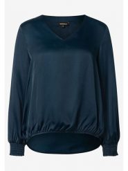 More & More Bluzka w kolorze granatowym rozmiar: 34. Niebieskie bluzki damskie MORE & MORE, s, bez wzorów, z wiskozy, klasyczne, bez kołnierzyka, bez ramiączek. Za 69.75 zł.