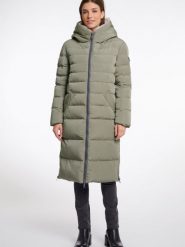 Rino & Pelle Pikowany płaszcz damski - Keilafur Kobiety Sztuczne włókno zielony jednolity, 46. Zielone płaszcze damskie Rino & Pelle, bez wzorów, z włókna. Za 949.95 zł.