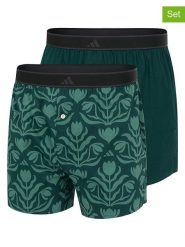 Adidas Bokserki (2 pary) w kolorze zielonym rozmiar: XXL. Zielone bokserki męskie Adidas, bez wzorów. Za 74.11 zł.