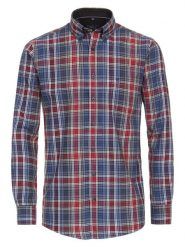 CASAMODA Koszula - Comfort fit - w kolorze niebiesko-czerwonym rozmiar: XXL. Czerwone koszule męskie CASAMODA, xxl, bez wzorów, z bawełny, bez kołnierzyka, bez ramiączek. Za 78.28 zł.