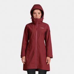 Płaszcz przeciwdeszczowy damski Alpinus Urmia. Czerwone kurtki przeciwdeszczowe damskie Alpinus, na jesień, l, z kapturem. Za 399.00 zł.