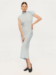 Sukienka z wiskozy - jasnoniebieski. Niebieskie sukienki damskie Reserved, l, bez wzorów, z wiskozy, bez kołnierzyka, bez ramiączek. Za 179.99 zł.