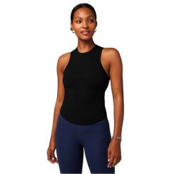 Damski prążkowany tank top Fabletics. Białe topy sportowe damskie FABLETICS, xl, bez wzorów, z bawełny, bez ramiączek. Za 222.00 zł.