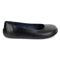 Olivier Barefoot Damskie półbuty skórzane minimalistyczne wsuwane 1771POL czarne. Czarne półbuty damskie bez wzorów, eleganckie, bez obcasa. Za 453.66 zł.