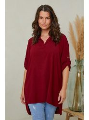 Curvy Lady Bluzka w kolorze bordowym rozmiar: 48/50. Czerwone bluzki damskie Curvy Lady, bez wzorów, klasyczne, bez kołnierzyka, bez ramiączek. Za 113.36 zł.