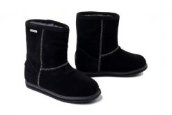 EMU AUSTRALIA Brumby Lo 2.0 K13225 black, botki dziecięce, rozmiary 29,5-36. Czarne botki dziewczęce Emu Australia, bez wzorów, z wełny, bez ramiączek. Za 439.90 zł.