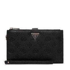 Portfel Guess. Czarne portfele damskie Guess, z aplikacjami. Za 294.99 zł.