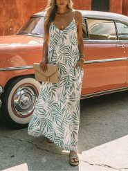 LA Angels Sukienka w kolorze kremowo-zielonym rozmiar: M. Brązowe sukienki damskie LA Angels, na imprezę, m, bez wzorów, z wiskozy, bez kołnierzyka, bez ramiączek, maxi. Za 170.07 zł.