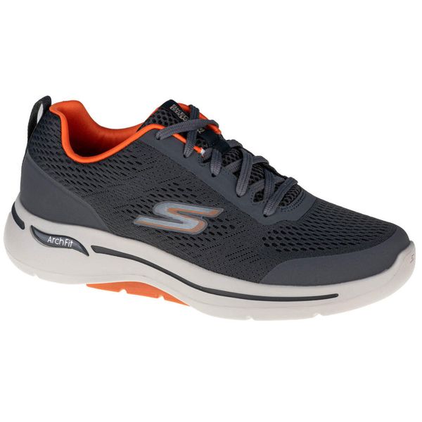 Buty Skechers Go Walk Arch Fit Charcoal/Orange. Brązowe buty fitness męskie Skechers, na fitness i siłownię. Za 319.00 zł.