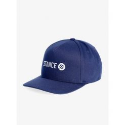 Czapka z daszkiem Stance Icon Snapback Hat - navy. Niebieskie czapki męskie Stance, bez wzorów, sportowe. Za 87.99 zł.