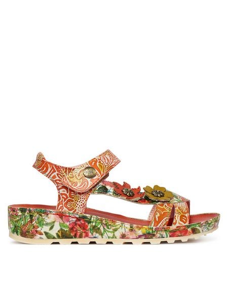 Laura Vita Sandały Brcyano 02 Czerwony. Czerwone sandały damskie Laura Vita, bez wzorów, ze skóry, bez obcasa, na płaskiej podeszwie. Za 409.99 zł.