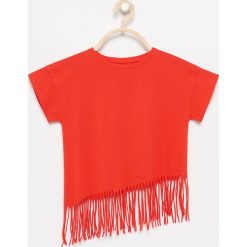 T-shirt z bawełny organicznej - Pomarańczowy. Brązowe koszulki dziewczęce Reserved, l, bez wzorów, z bawełny, bez kołnierzyka. Za 49.99 zł.