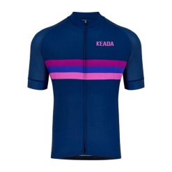 Damska koszulka rowerowa z krótkim rękawem - Sunset. Fioletowe bluzki sportowe damskie KEADA SPORTS, xl, bez wzorów, bez ramiączek. Za 332.00 zł.