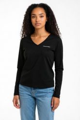 Tucano Urbano T-tu Lady damska koszulka V-neck, czarna, rozmiar XS. Czarne t-shirty damskie TUCANO URBANO, xs, bez wzorów, z bawełny, bez kołnierzyka. Za 211.99 zł.