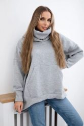 Bluza ocieplana oversize szara. Szare bluzy z kapturem damskie KESI, l, z bawełny. Za 270.16 zł.