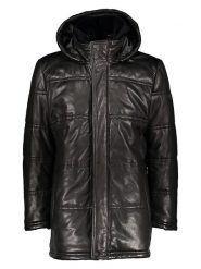 Bugatti Skórzany płaszcz w kolorze czarnym rozmiar: 56. Czarne płaszcze męskie Bugatti, bez wzorów, ze skóry. Za 1,304.99 zł.