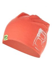 ORTOVOX Wełniana czapka beanie w kolorze koralowym rozmiar: onesize. Czerwone czapki zimowe damskie ORTOVOX, z materiału. Za 152.98 zł.