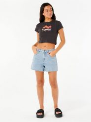 Rip Curl Koszulka "Es Vedra" w kolorze antracytowym rozmiar: L. Czarne bluzki damskie Rip Curl, l, bez wzorów, z bawełny, bez kołnierzyka. Za 56.93 zł.