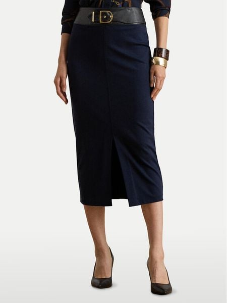 LAUREN RALPH LAUREN Spódnica ołówkowa 200P03729001 Granatowy Regular Fit. Niebieskie spódniczki damskie Lauren Ralph Lauren, bez wzorów, z wiskozy, ołówkowe. Za 989.99 zł.