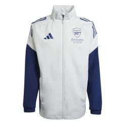 Kurtka dresowa zewnętrzna Arsenal 2025/26. Niebieskie kurtki treningowe męskie Adidas, l, bez wzorów, z dresówki, na fitness i siłownię. Za 344.00 zł.