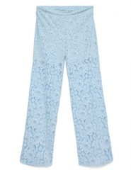 Vero Moda Spodnie w kolorze błękitnym rozmiar: XS. Niebieskie spodnie materiałowe damskie Vero Moda, bez wzorów, z koronki. Za 61.17 zł.