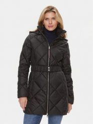 Tommy Hilfiger Płaszcz zimowy Elevated WW0WW40326 Czarny Regular Fit. Czarne płaszcze damskie Tommy Hilfiger, na zimę, xs, bez wzorów, z syntetyku. Za 1,189.00 zł.