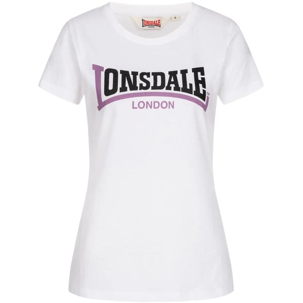 Koszulka damska Lonsdale Achnavast. Białe t-shirty damskie Lonsdale, uniwersalny, bez wzorów, z bawełny, bez kołnierzyka. Za 119.50 zł.