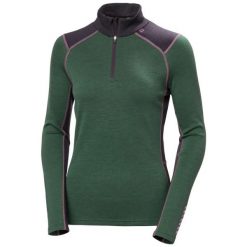 Bluza damska z zamkiem 1/2 Helly Hansen Lifa Midw. Zielone bluzy bez kaptura damskie Helly Hansen, z wełny. Za 476.00 zł.