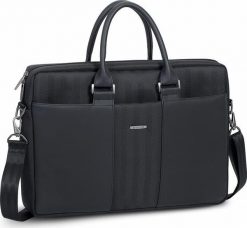 Torba Rivacase 8135 czarny. Czarne torby na laptopa damskie RivaCase, bez wzorów, ze skóry. Za 210.00 zł.