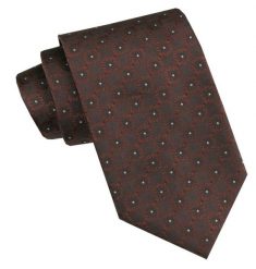 Klasyczny, Męski Krawat - Szeroki - Chattier - Brąz w Geometryczny Wzór. Krawaty i muchy męskie Chattier, bez wzorów, z tkaniny, eleganckie. Za 49.00 zł.