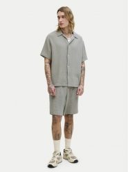 Jack & Jones Komplet koszula i szorty materiałowe Nantucket 12302220 Zielony Relaxed Fit. Zielone koszule męskie Jack & Jones, z bawełny, bez kołnierzyka. Za 209.99 zł.