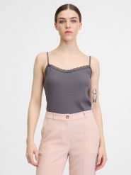 Orsay Top w kolorze szarym rozmiar: M. Szare topy damskie ORSAY, m, bez wzorów, z koronki, bez kołnierzyka. Za 33.95 zł.