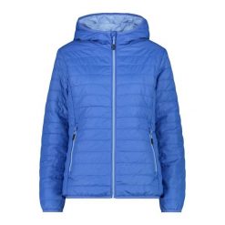 Damska kurtka z kapturem CMP. Niebieskie kurtki narciarskie i snowboardowe damskie CMP, bez wzorów, z poliesteru, z kapturem, narciarskie. Za 399.85 zł.