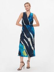 DKNY Sukienka letnia P3JBVV06 Kolorowy Regular Fit. Sukienki damskie DKNY, na lato, bez wzorów, z syntetyku, bez kołnierzyka, bez ramiączek. Za 569.99 zł.