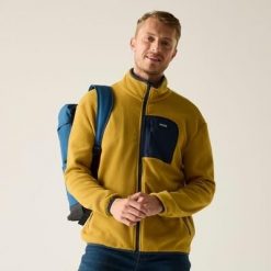 Męska bluza polarowa Frankie z zamkiem błyskawicznym. Żółte bluzy bez kaptura męskie Regatta, m, z polaru. Za 279.99 zł.