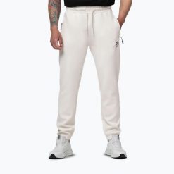 Spodnie męskie Pitbull Track San Diego. Białe spodnie materiałowe męskie PITBULL, bez wzorów, z bawełny, eleganckie. Za 209.99 zł.