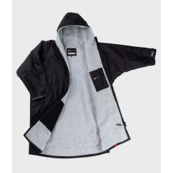 Kurtka wodoodporna z długimi rękawami Dryrobe Advance. Czarne kurtki treningowe męskie DRYROBE, l, bez wzorów, z materiału, trekkingowe. Za 826.50 zł.