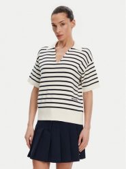 Tommy Hilfiger Sweter WW0WW45400 Beżowy Regular Fit. Brązowe swetry klasyczne damskie Tommy Hilfiger, xl, z bawełny, bez kołnierzyka. Za 319.99 zł.