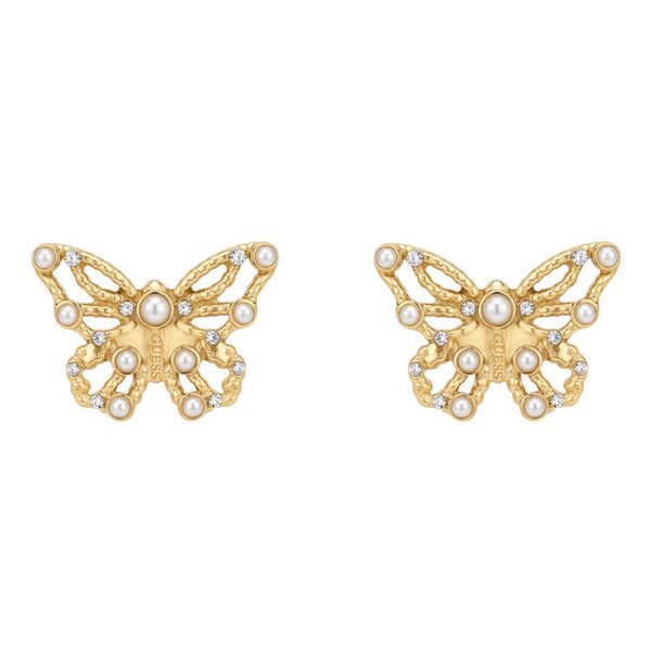 Kolczyki Guess. Żółte kolczyki damskie Guess, złote. Za 228.99 zł.